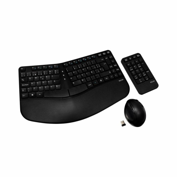 Teclado y Ratón Inalámbrico V7 CKW400ES Negro Español Qwerty Español 0 Teclado y Ratón Inalámbrico V7 CKW400ES Negro Español Qwerty Español 0