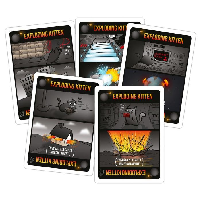 Asmodee Exploding Kittens Party Pack Ekiek04Es Juego de Cartas para Fiestas hasta 10 Jugadores 3