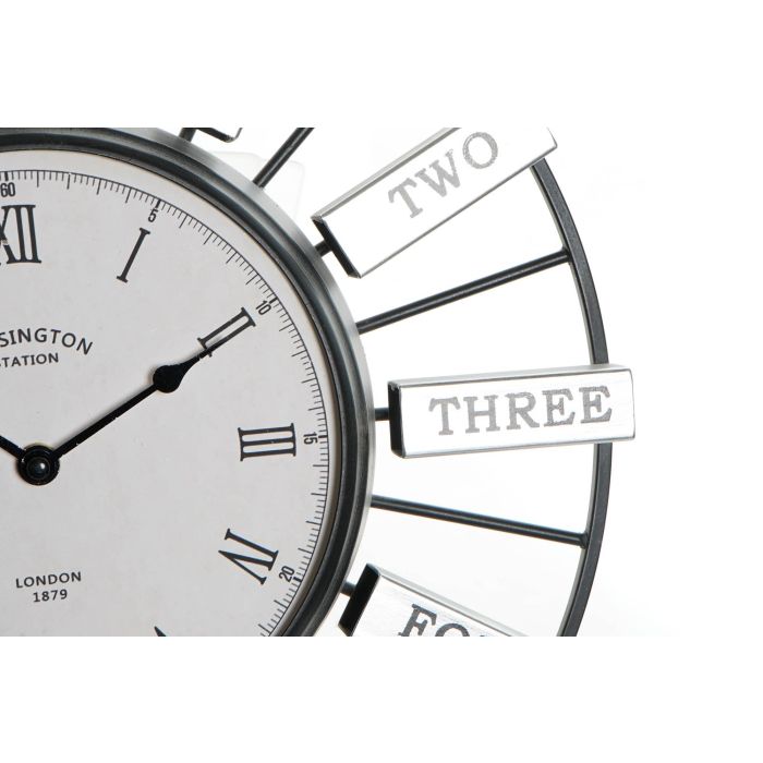 DKD Home Decor Reloj de Pared Dorado y Plateado Loft 6.4 x 40 x 40 cm (2 Unidades) 2