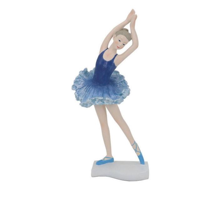 DKD Home Decor Figura Decorativa Romántica Bailarina de Resina Azul | Medidas: 6 (L) x 11 (A) x 23 (Al) cm