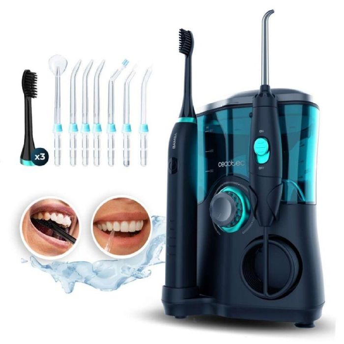 Cepillo de Dientes Eléctrico + Irrigador Dental Cecotec ToothCare Jet Clean Azul Negro 4 Cepillo de Dientes Eléctrico + Irrigador Dental Cecotec ToothCare Jet Clean Azul Negro 4