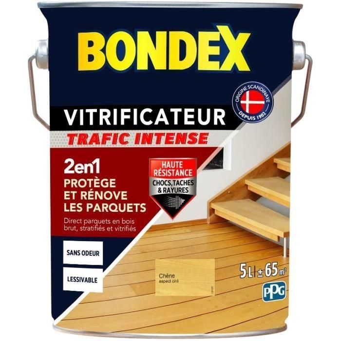 Bondex AUC3261543147608 Barniz Protector Alta Resistencia para Tráfico Pesado, Tono Chene Cire Satinado, 5 Litros