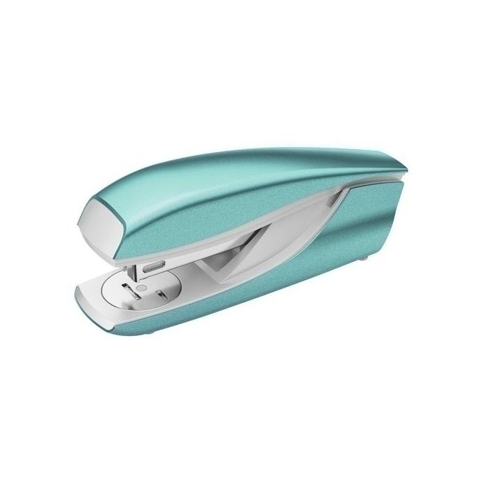 Petrus Grapadora Mod 635 Sobremesa Metálica Turquesa 30 Hojas, grapas 22/6 24/6 26/6, extraegrapas integrado