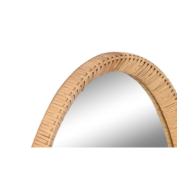 DKD Home Decor Espejo Oval Scandi de Ratán y Cristal Natural 85 x 53 cm 3