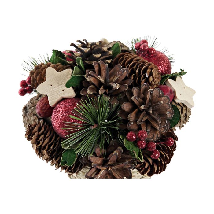 DKD Home Decor Centro de Mesa Navideño Tradicional con Piñas y Porexpan Rojo y Verde 19x19x19 cm - Pack de 2 Unidades 2 DKD Home Decor Centro de Mesa Navideño Tradicional con Piñas y Porexpan Rojo y Verde 19x19x19 cm - Pack de 2 Unidades 2