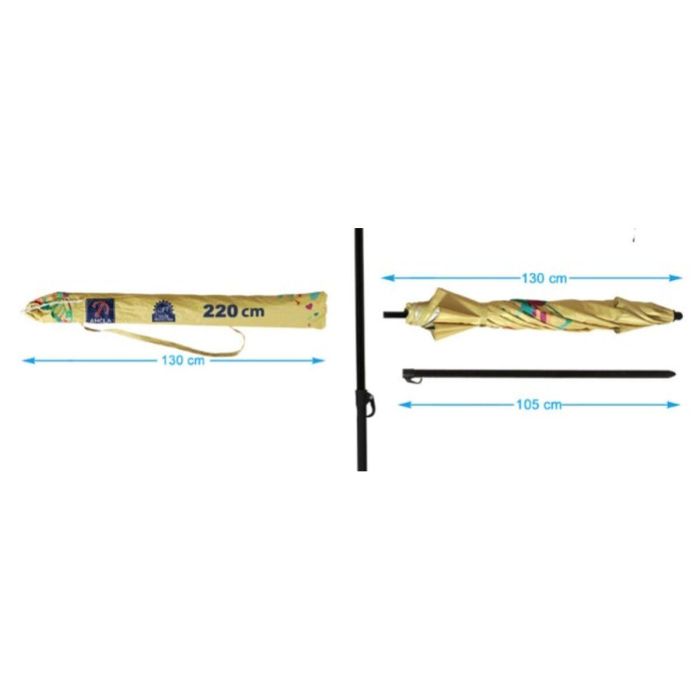 Sombrilla Amarillo 220 cm UPF 50+ 1