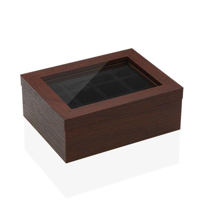 Joyero de madera oscura Versa 12x16 cm - Certificado FSC (2 Unidades) 1 Joyero de madera oscura Versa 12x16 cm - Certificado FSC (2 Unidades) 1