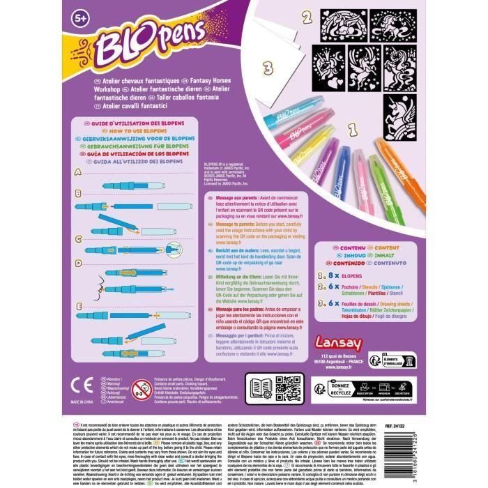 LANSAY LAN3181860241226 Blopens Taller de Caballos Fantásticos - Set de Dibujo para Niños a partir de 5 años 3
