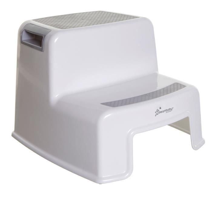 Dreambaby DRE9312742406875 Taburete con escalera 2 Up, Antideslizante y texturizado, hasta 80 kg para niños y adultos, Gris Dreambaby DRE9312742406875 Taburete con escalera 2 Up, Antideslizante y texturizado, hasta 80 kg para niños y adultos, Gris