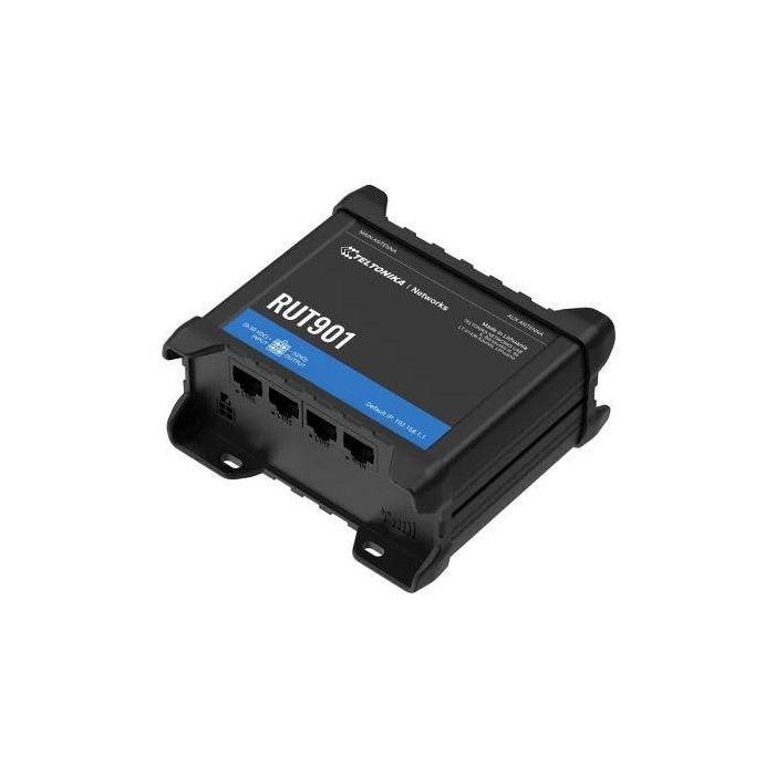 Teltonika RUT901 Router LTE Industrial WiFi Doble SIM 4G Móvil Ethernet Rápido 10/100 Mbit/s Aluminio Negro 2 Teltonika RUT901 Router LTE Industrial WiFi Doble SIM 4G Móvil Ethernet Rápido 10/100 Mbit/s Aluminio Negro 2
