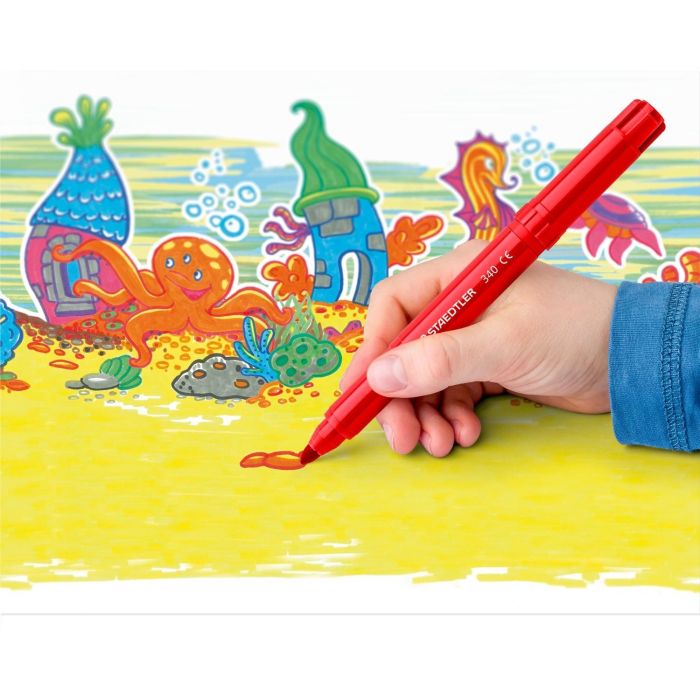 Staedtler Estuche de Cartón 6 Rotuladores Gruesos Noris 340 Colores Surtidos, Punta Redonda Gruesa, 340 C6 3 Staedtler Estuche de Cartón 6 Rotuladores Gruesos Noris 340 Colores Surtidos, Punta Redonda Gruesa, 340 C6 3