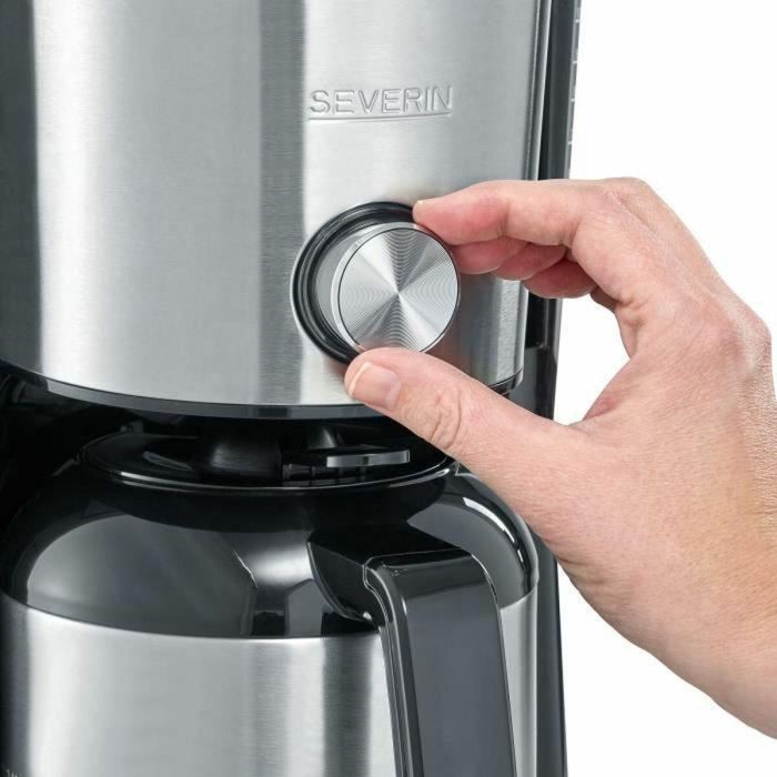 Severin KA4845 Cafetera con Filtro Isotérmico, Selector de Aroma 'AromaSwitch', 8 Tazas (1L), 1000W, Acero Inoxidable y Negro 2 Severin KA4845 Cafetera con Filtro Isotérmico, Selector de Aroma 'AromaSwitch', 8 Tazas (1L), 1000W, Acero Inoxidable y Negro 2