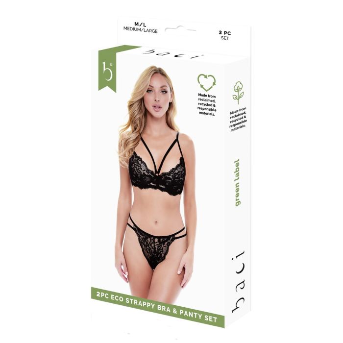 Conjunto de Lencería Baci Lingerie Negro (S/M) 3