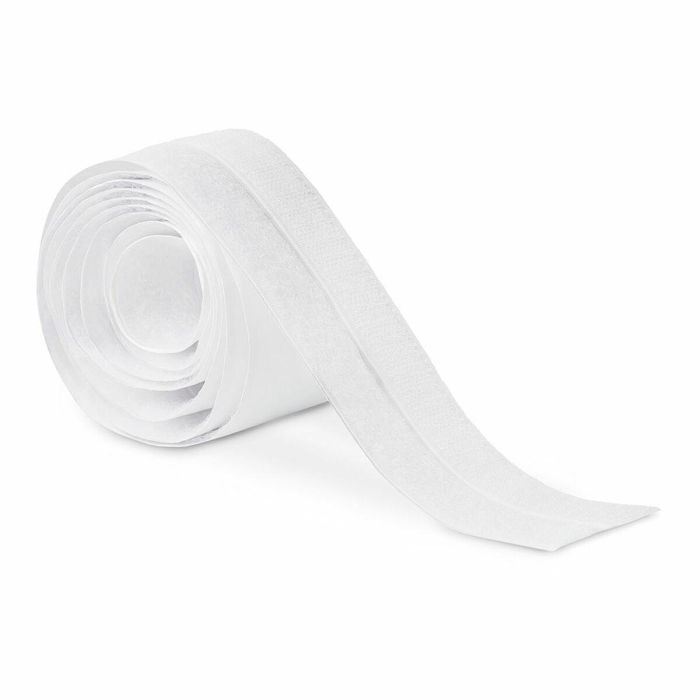 Rollo adhesivo de cierre de gancho y bucle 20mm x 1,5m. blanco, 2144-2, inofix