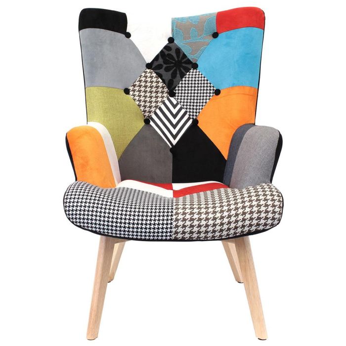 Home Deco Factory Butaca Helsinki Patchwork 66x72x99.5 cm 1