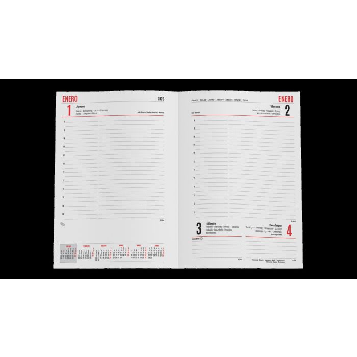 Agenda 2026 Paris D/P 15X21 Rojo Castellano Ingraf 356412 1