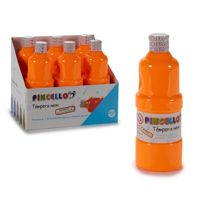 Tempera 400Ml Neon Naranja Pincello 6X18CM (24 Unidades) Tempera 400Ml Neon Naranja Pincello 6X18CM (24 Unidades)