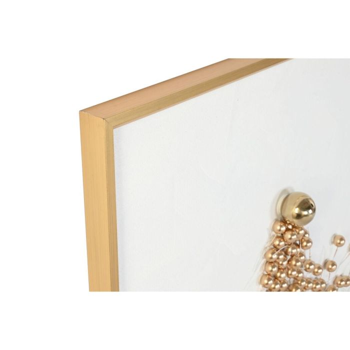 DKD Home Decor Cuadro Decorativo Moderno Lienzo Blanco Dorado con Relieve de Bolitas 100x100 cm (Set de 2 Unidades) 3 DKD Home Decor Cuadro Decorativo Moderno Lienzo Blanco Dorado con Relieve de Bolitas 100x100 cm (Set de 2 Unidades) 3