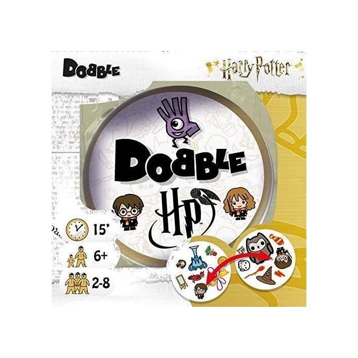 Asmodee Dobble Harry Potter - Juego de Mesa de Velocidad y Observación con 55 Cartas Redondas temáticas 1