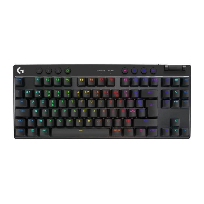 Teclado para juegos - inalámbrico - LOGITECH G - G Pro X TKL Lightspeed - USB - AZERTY - Negro