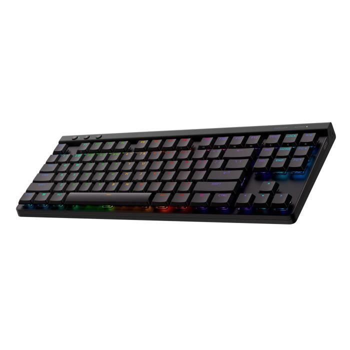 Teclado Gaming - Inalámbrico - Logitech G - G515 TKL Lightspeed - Mecánico Táctil - RGB - AZERTY - Negro