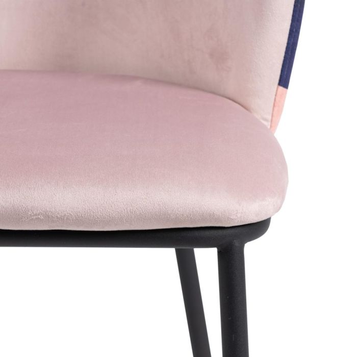 Silla Abstracto Rosa Palo Tejido-Metal 58 X 52 X 77 cm