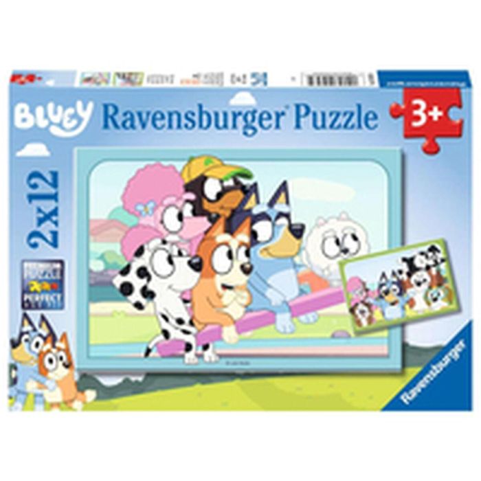 Ravensburger Puzzle Infantil Doble Bluey - 2 Puzzles de 12 Piezas cada uno | Edad 3+ Años 1
