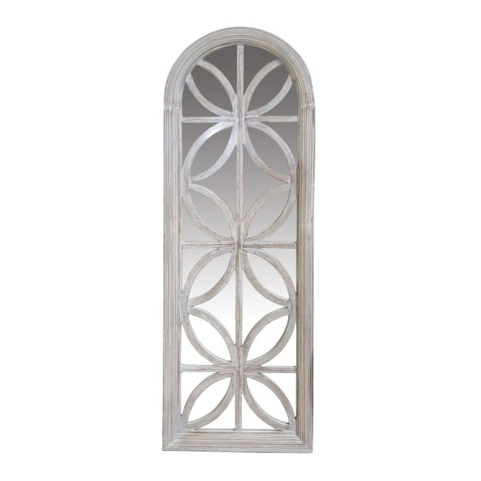 DKD Home Decor Espejo Indio Blanco Tipo Ventana de MDF y Cristal 180x60x2.5 cm