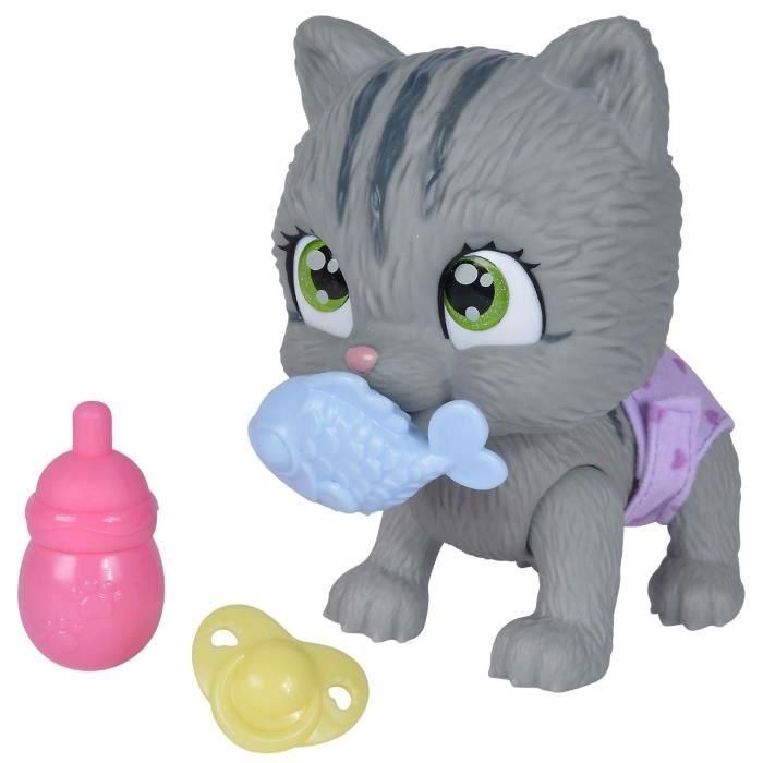 Smoby - Pamper Petz - Gato en adopción - 4 accesorios - Articulado - Bebe y orina - Certificado de adopción - A partir de 3 años 1