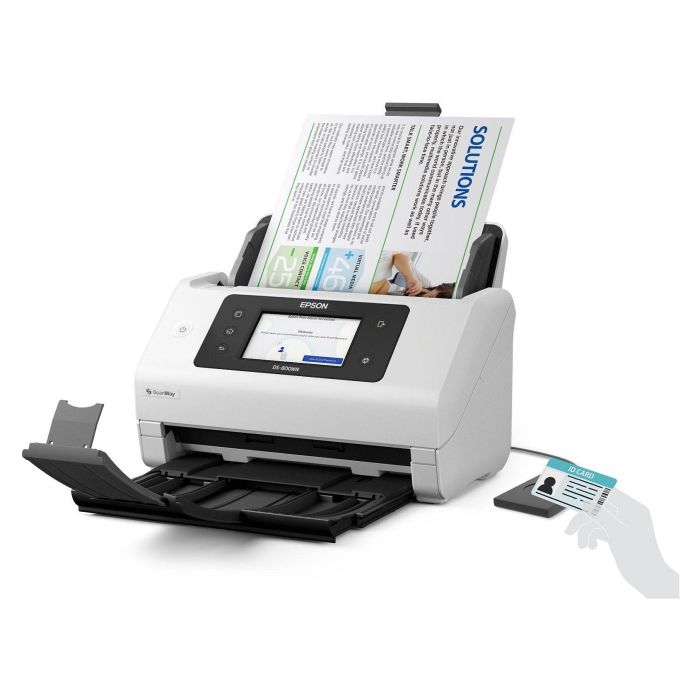Epson WorkForce DS-800WN Escáner A4 Network y Wifi Autónomo, 50ppm/100ipm, Alimentador 100 Hojas, Compatible Open Platform 5