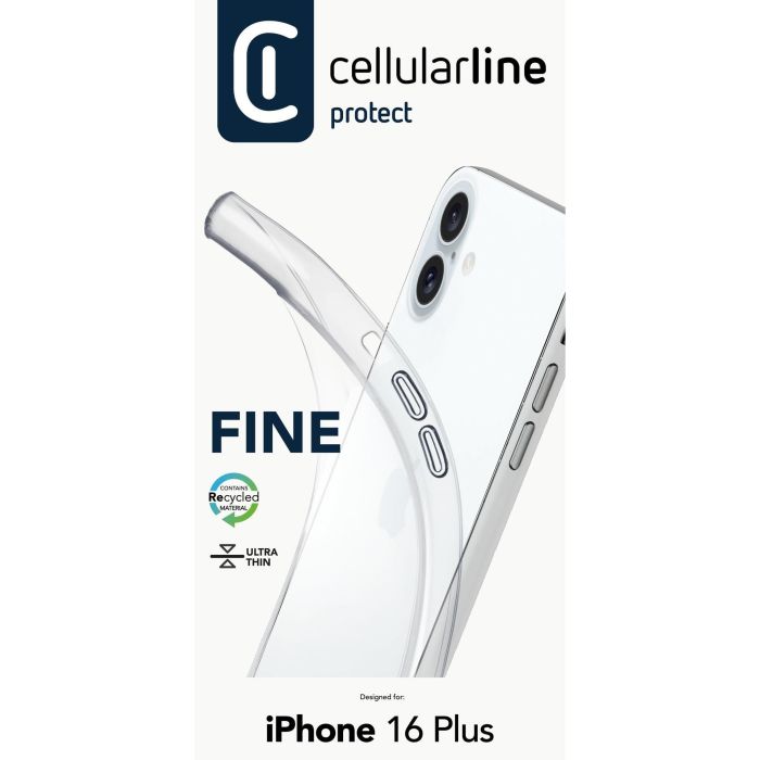 Cellularline Fine Case iPhone 16 Plus Clear 2