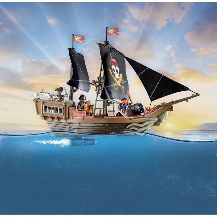 Playmobil Gran Barco Pirata de la Serie Pirates para Niños y Niñas, Juguete de Plástico para Edades de 4 Años en Adelante 3