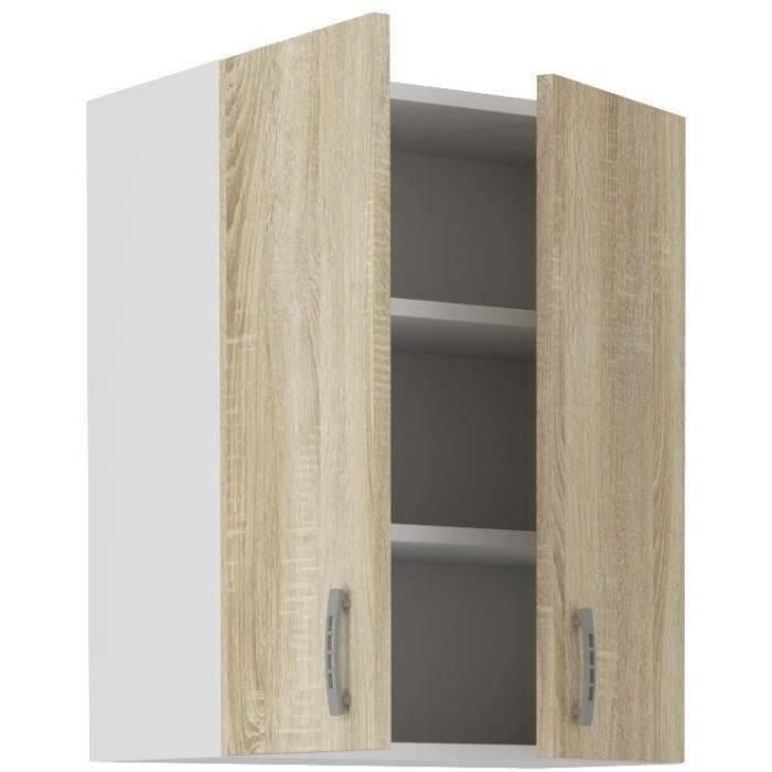 Armario alto SARA - 2 puertas - Decoración roble Sonoma - L60xP31xH71,5 cm - Hecho en Polonia 1 Armario alto SARA - 2 puertas - Decoración roble Sonoma - L60xP31xH71,5 cm - Hecho en Polonia 1