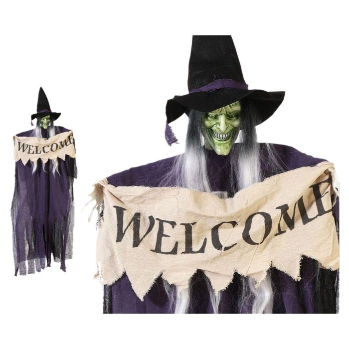 Decoración para Halloween Welcome Bruja 175 cm 0 Decoración para Halloween Welcome Bruja 175 cm 0