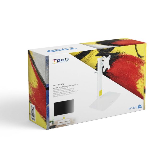 TooQ DB1127TN-W Soporte de Sobremesa para Monitor 17-27" Giratorio, Inclinable, Ajustable, 6kg, VESA 75x75/100x100, Blanco 7 TooQ DB1127TN-W Soporte de Sobremesa para Monitor 17-27" Giratorio, Inclinable, Ajustable, 6kg, VESA 75x75/100x100, Blanco 7