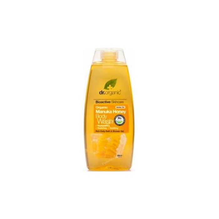 DR. ORGANIC Gel de Ducha Miel de Manuka 250ml - Hidratante para Piel Seca y Sensible