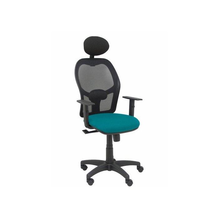 Silla Piqueras Y Crespo Alocen Brazos Regulables Cabecero Fijo Malla Negro Y Asiento Bali Verde Petroleo