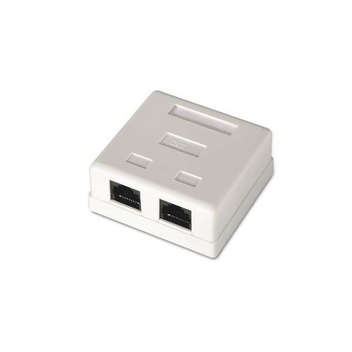 Aisens Roseta de Superficie RJ45 Cat.6 UTP 2 Tomas Blanco