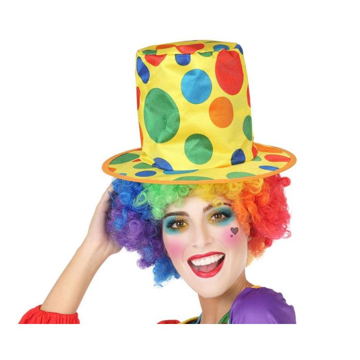 Sombrero Payaso Copa Plegable Multicolor para Fiestas y Disfraces - Ligero y Fácil de Guardar