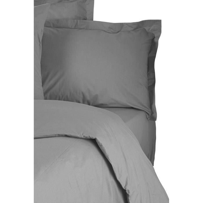 Juego de Cama ASI8684282554318 - 1 Funda Nórdica 220x240 cm + 2 Fundas Almohada 60x60 cm - 100% Algodón Reforzado Gris 3 Juego de Cama ASI8684282554318 - 1 Funda Nórdica 220x240 cm + 2 Fundas Almohada 60x60 cm - 100% Algodón Reforzado Gris 3