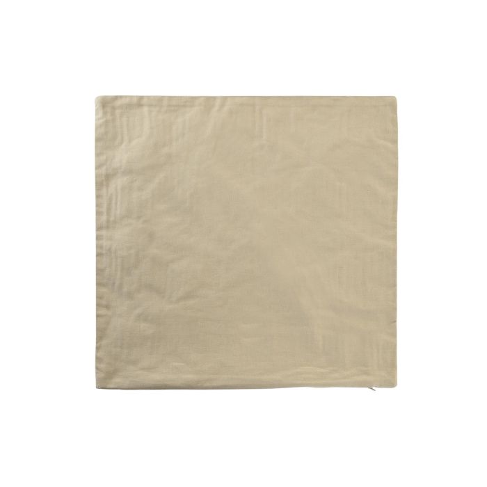 DKD Home Decor Funda Cojín Beige 50x50 cm Poliéster con Cremallera Oculta Lavado en Seco 2