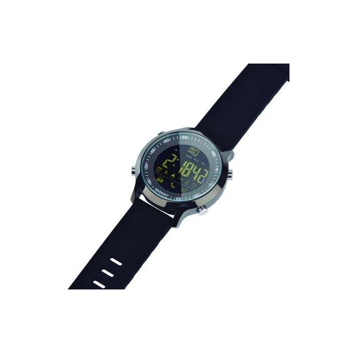 RELOJ INTELIGENTE LEOTEC HARDY LIFE NEGRO - ESFERA 2.79CM FULL VIEW RETROILUMINADO IP67 - BT 4.0 - ALERTAS - PODÓMETRO - BAT. 1 AÑO - COMP IOS/ANDROID 3