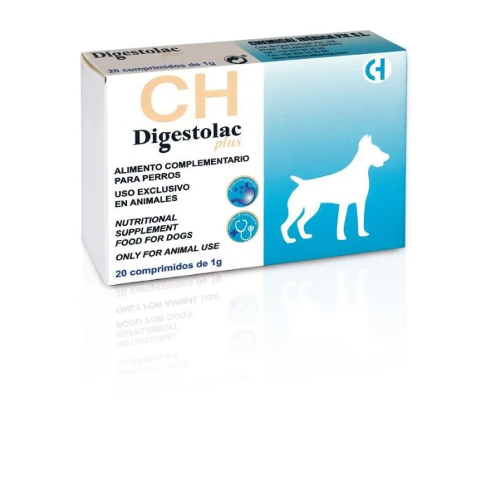 CHEMICAL IBERICA VET Digestolac Plus 20 Comprimidos para Uso Veterinario