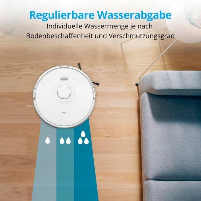 Medion MD11782 X10 SW Robot Aspirador con 120 min de autonomía, 2700 Pa de succión, depósito de 400 ml y color blanco. 3