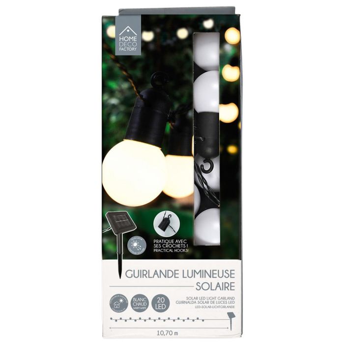 Guirnalda Solar 20 Led Blanca Home Deco Factory 0 Guirnalda Solar 20 Led Blanca Home Deco Factory 0