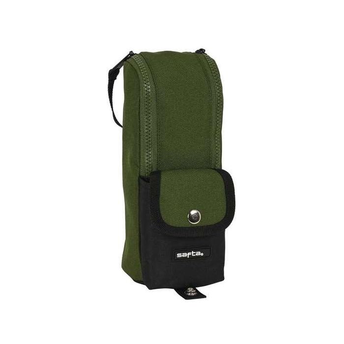 Estuche Escolar Safta Dark forest Negro Verde 6 x 21 x 6 cm