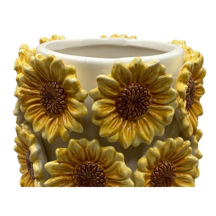 Jarron Shabby DKD Home Decor Amarillo Blanco 14 x 22 x 14 cm (4 Unidades) 1 Jarron Shabby DKD Home Decor Amarillo Blanco 14 x 22 x 14 cm (4 Unidades) 1