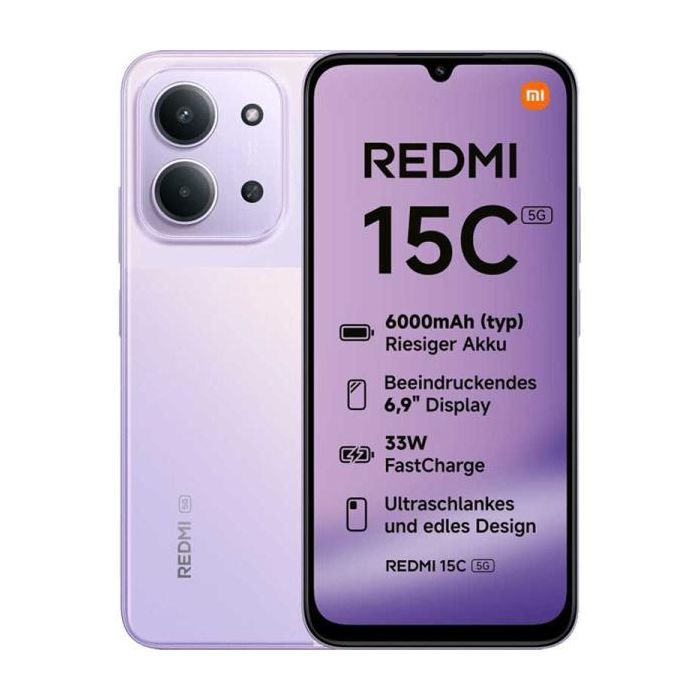 Xiaomi Redmi 15C 4+256Gb Ds 5G Dusk Purple - Smartphone con NFC