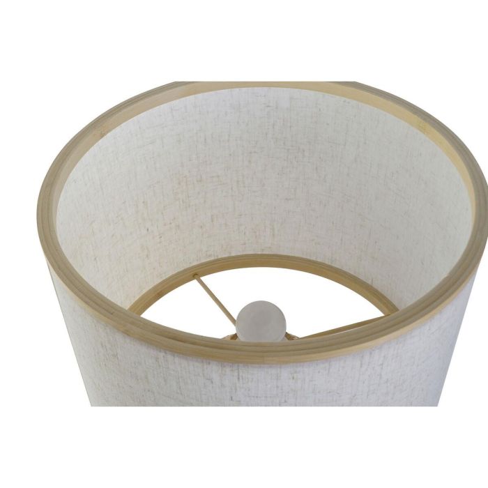 DKD Home Decor Lámpara de Sobremesa Urban, Marrón Natural, de Bambú y Poliéster con Pantalla de Tela, Bombilla E27, 32x49x32 cm 4 DKD Home Decor Lámpara de Sobremesa Urban, Marrón Natural, de Bambú y Poliéster con Pantalla de Tela, Bombilla E27, 32x49x32 cm 4