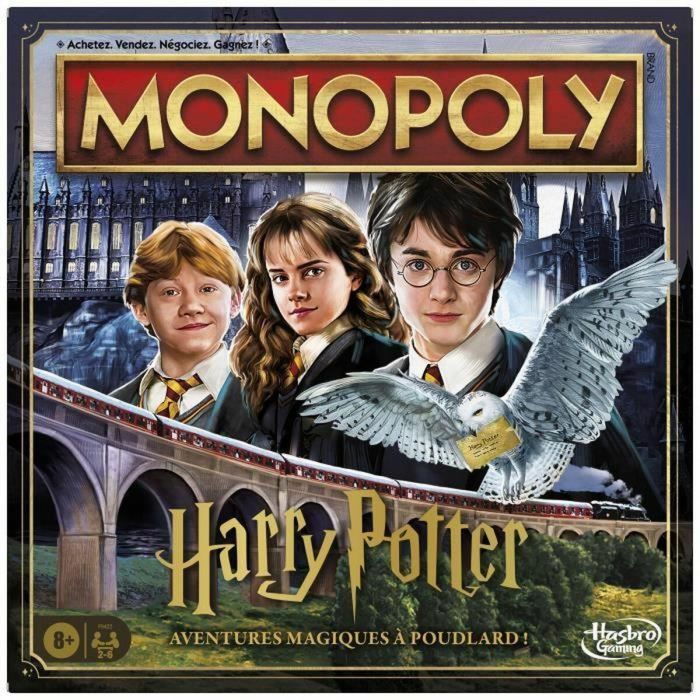 Edición Monopoly Harry Potter, Juego de mesa, Aventuras mágicas en Hogwarts, 8 años, de 2 a 6 jugadores 1